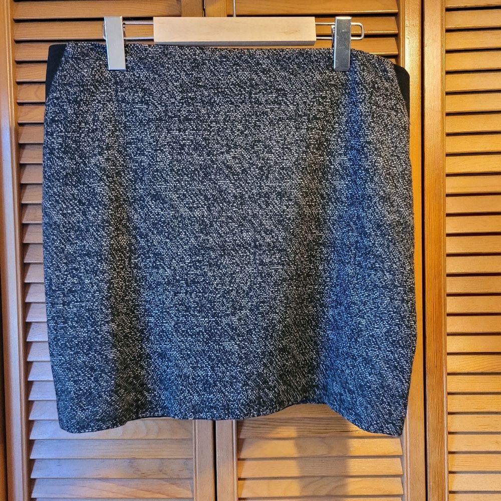 Le Château Grey & Black Skirt with Back Zipper